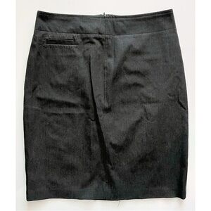 Ecru • Classic Charcoal Grey Pencil Skirt